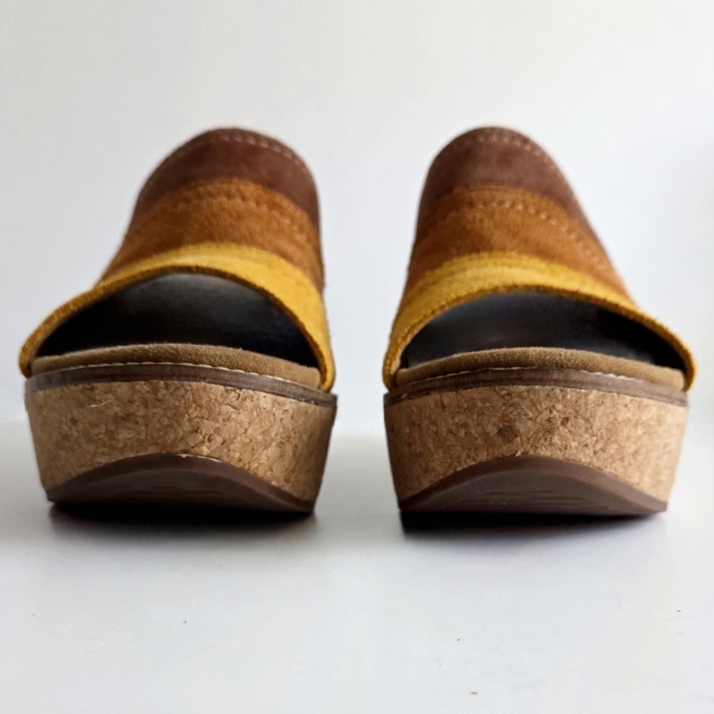 Clarks Artisan Platform Slip-On Wedges, Suede Sunset Colors, Size 10 - Picture 8 of 16
